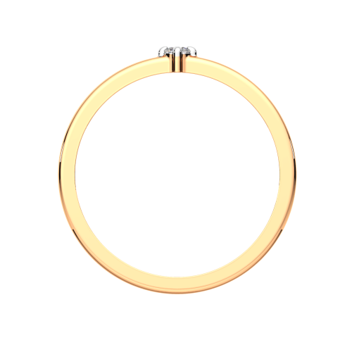 Кольцо помолвочное из розового золота с фианитом 2101252.14K.R фото 4