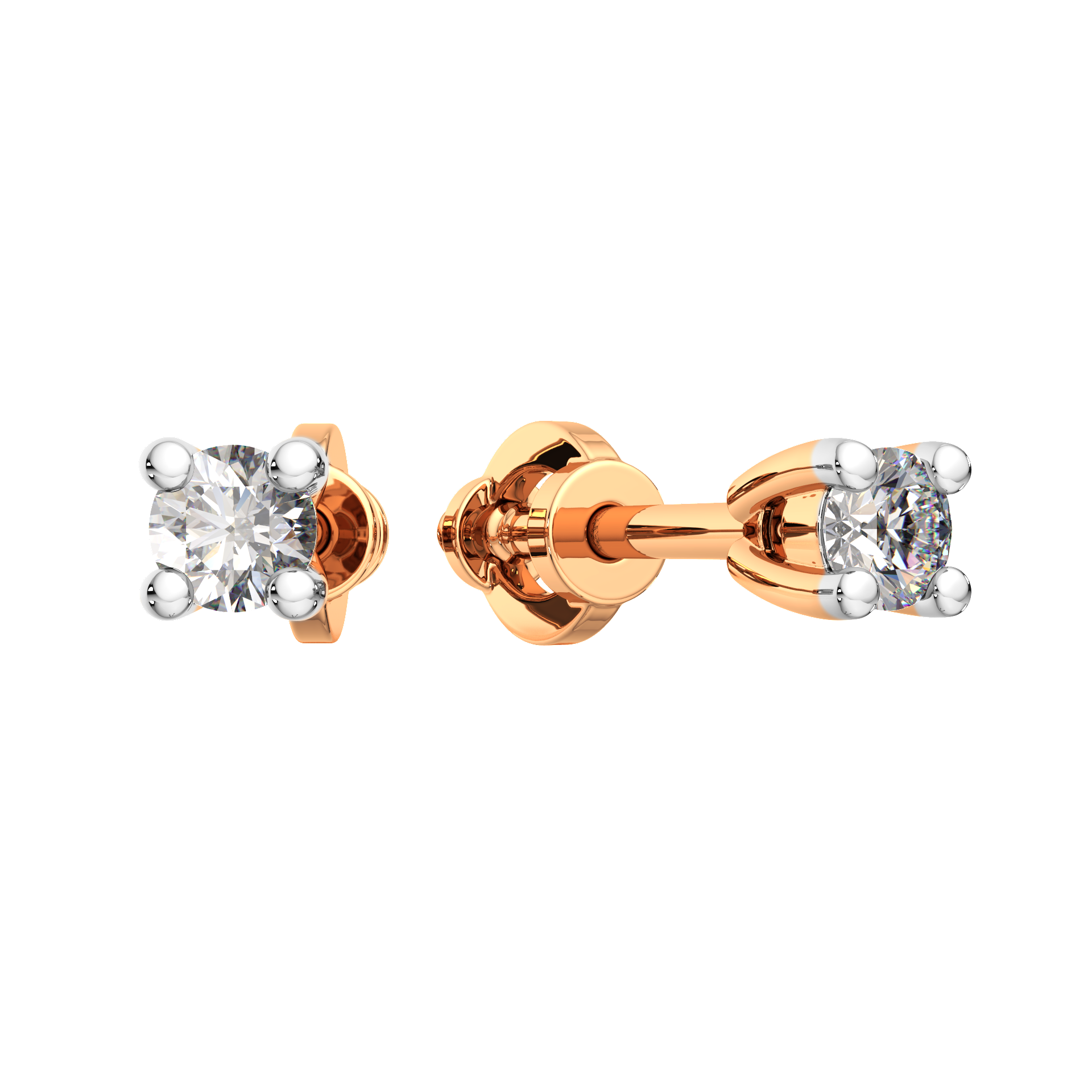 Серьги из розового золота 310439