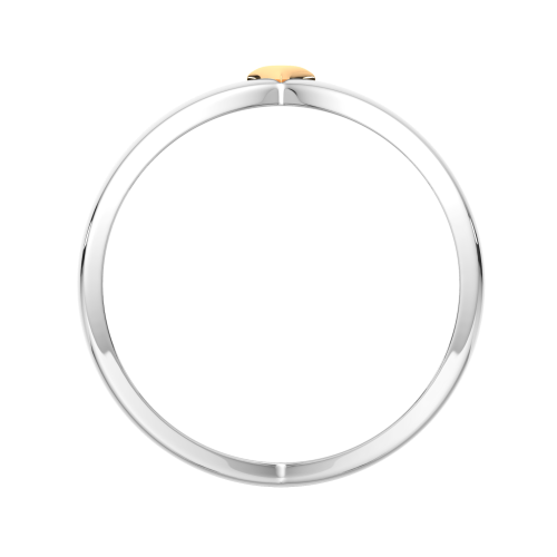 Кольцо из комбинированного серебра 0200081.G14K фото 4