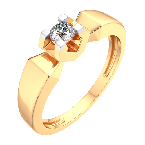 Кольцо из розового золота с бриллиантом 2D00205.14K.R.ZZ фото 2