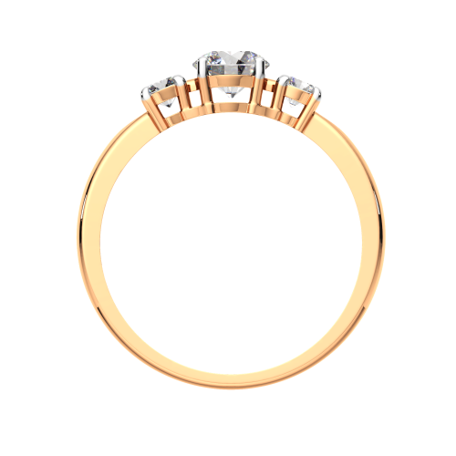 Кольцо из розового золота с фианитом 210517-9K фото 4