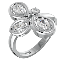 Кольцо из серебра с фианитом 0210287