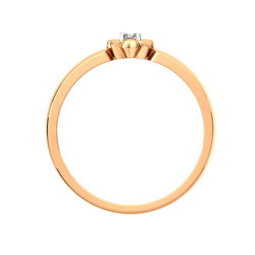 Кольцо помолвочное из розового золота с фианитом 2101349.9K.R фото 4