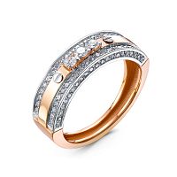 Кольцо из розового золота с бриллиантом БР110184
