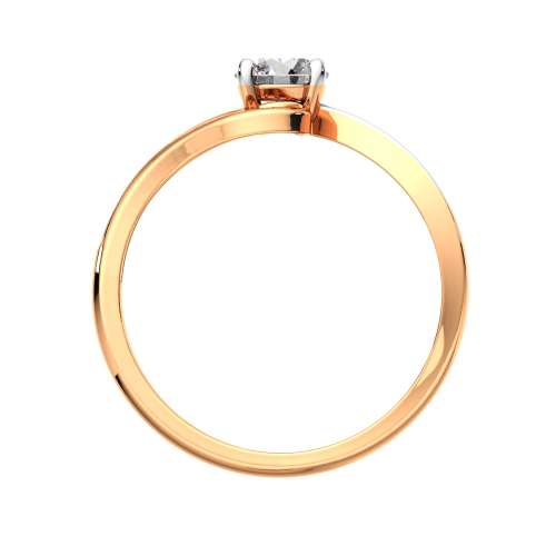 Кольцо из розового золота с фианитом 2101172.9K.R фото 4