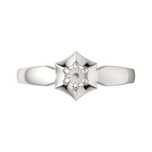 Кольцо из серебра с бриллиантом 02D0089.ZZ фото 3