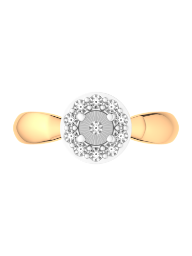 Кольцо из комбинированного золота с бриллиантом 2D00164.14K.B фото 3