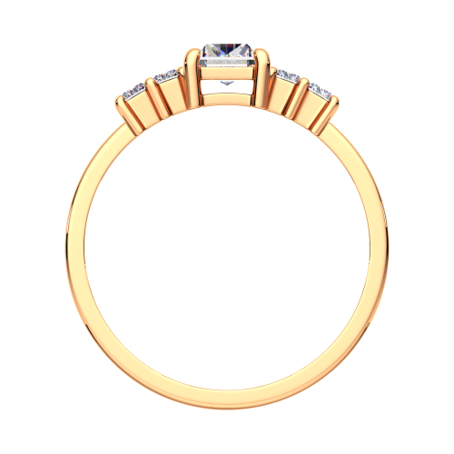 Кольцо из розового золота с фианитом 2101270.14K.R фото 4