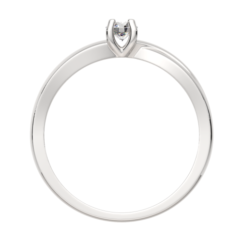 Кольцо помолвочное из серебра с фианитом 0210281 фото 4