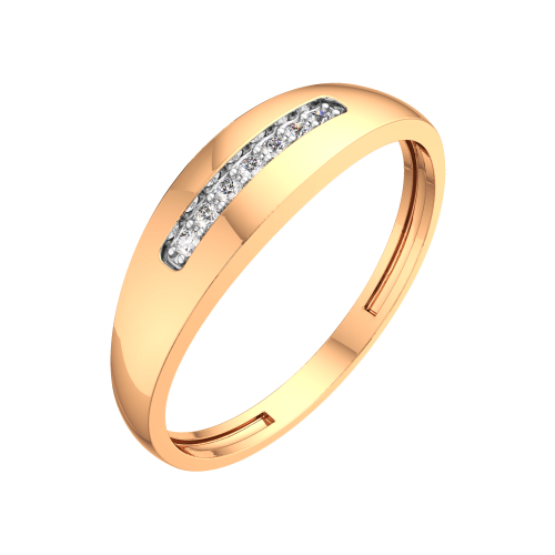 Кольцо из розового золота с бриллиантом 2D00121.14K.R фото 2