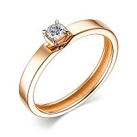 Кольцо из розового золота с бриллиантом 15421-100