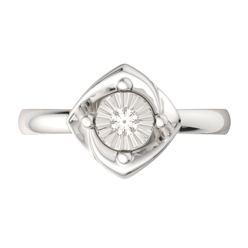 Кольцо из серебра с бриллиантом 02D0018 фото 2