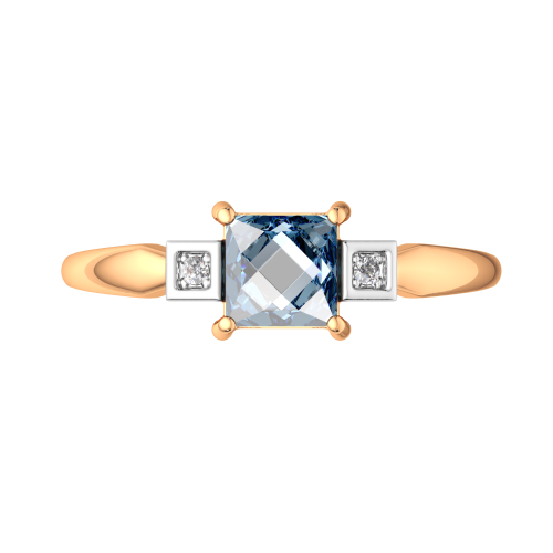 Кольцо из розового золота с бриллиантом 2D41178.14K.R фото 3