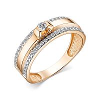 Кольцо из розового золота с бриллиантом 15535-100