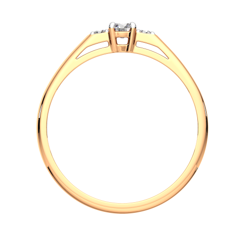 Кольцо из розового золота с фианитом 2101083.14K.R.ZZ фото 4