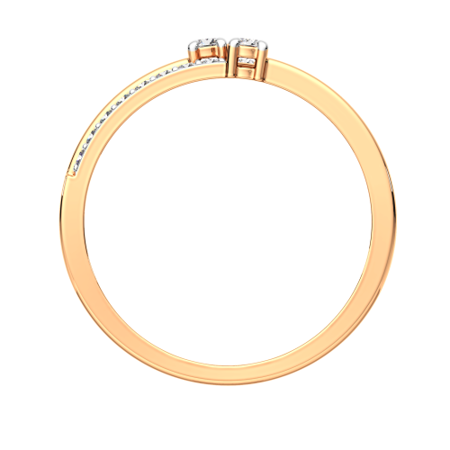 Кольцо из розового золота с фианитом 2101498.14K.R фото 4