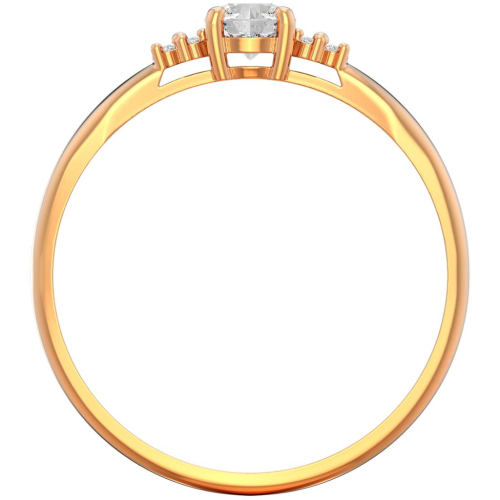 Кольцо из розового золота с фианитом 210654.14K.R фото 4
