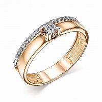 Кольцо из розового золота с бриллиантом 14756-100