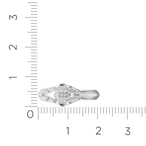 Кольцо из серебра с фианитом 02101161 фото 5