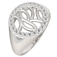 Кольцо из серебра с фианитом 0210295