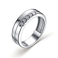 Кольцо из серебра с бриллиантом 01-3154/000Б-00