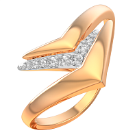 Кольцо из розового золота с фианитом 210873.9K.R