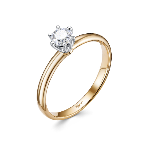 Кольцо помолвочное из розового золота с бриллиантом 11671-151-00-00