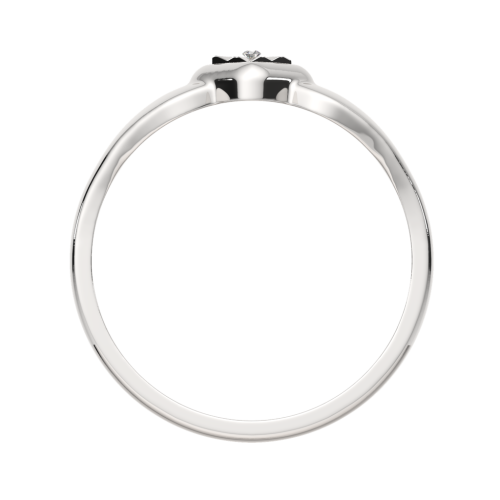 Кольцо из серебра с бриллиантом 02D0045 фото 4