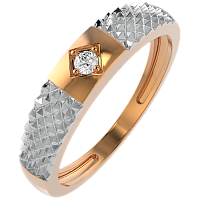 Кольцо из розового золота с фианитом 210650.14K.R
