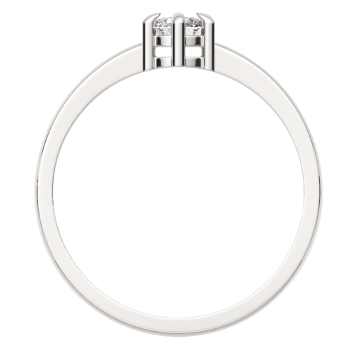 Кольцо из серебра с фианитом 0210294 фото 4