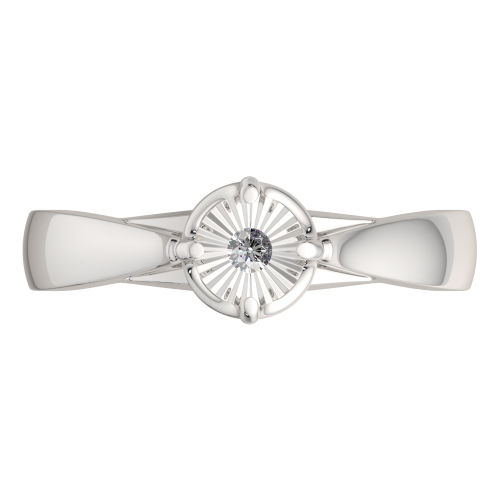 Кольцо из серебра с бриллиантом 02D0016 фото 3