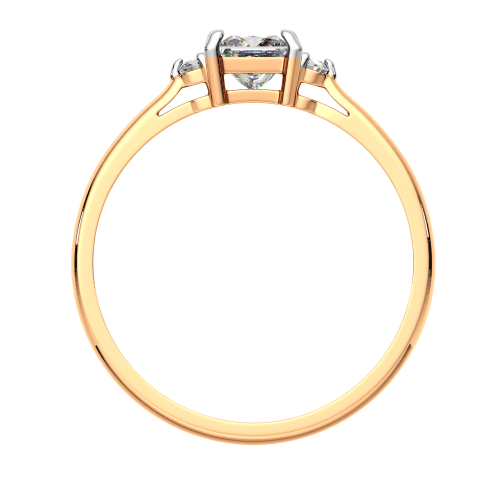 Кольцо из розового золота с фианитом 2101135.14K.R фото 4