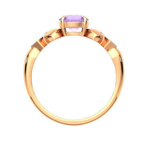 Кольцо из розового золота с аметистом 2S60151.14K.R фото 4