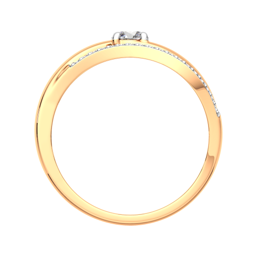 Кольцо из розового золота с фианитом 2101258.14K.R фото 4