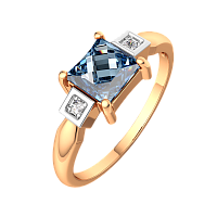 Кольцо из розового золота с бриллиантом 2D41178.14K.R