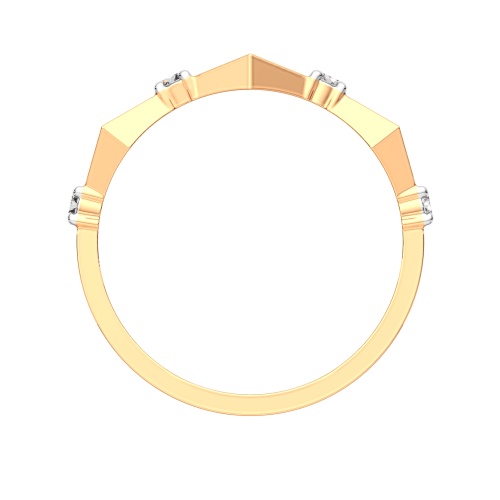 Кольцо из розового золота с фианитом 2101577.14K.R фото 4