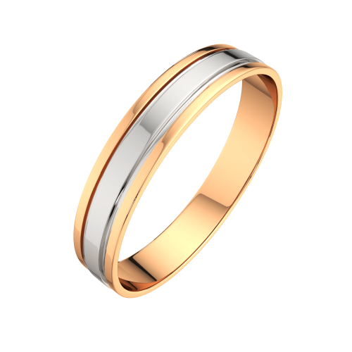 Кольцо обручальное из комбинированного золота 1440144.14K.B