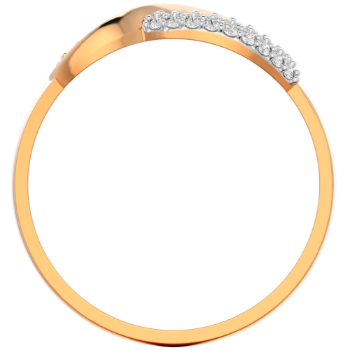 Кольцо из розового золота с фианитом 210542-9K фото 4