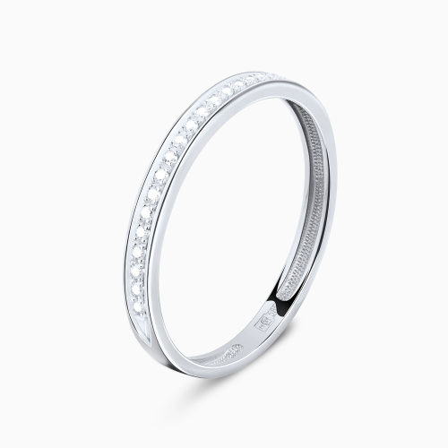 Кольцо из белого золота с бриллиантом 046-11000w