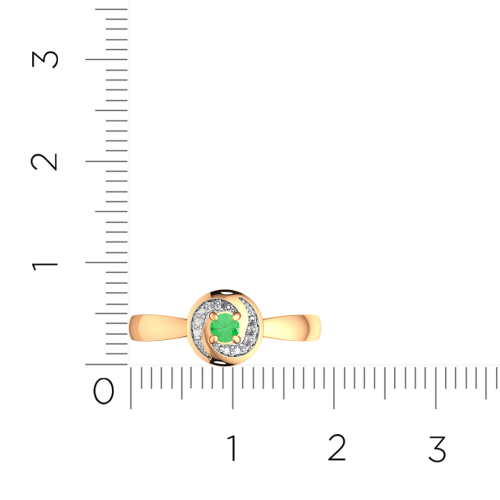 Кольцо из розового золота с изумрудом 2D20145.14K.R фото 6