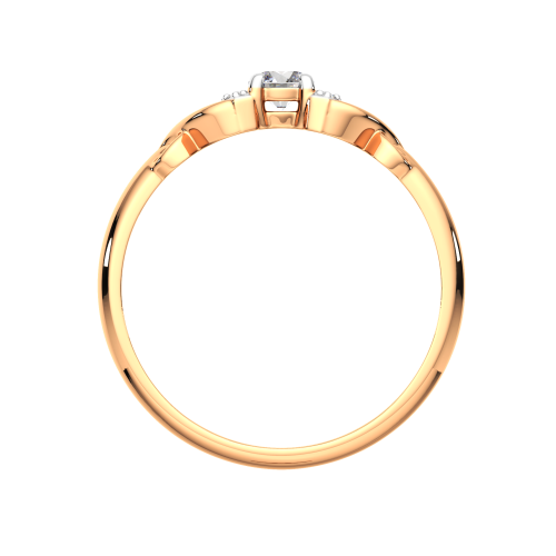 Кольцо из розового золота с фианитом 2101167.9K.R фото 4