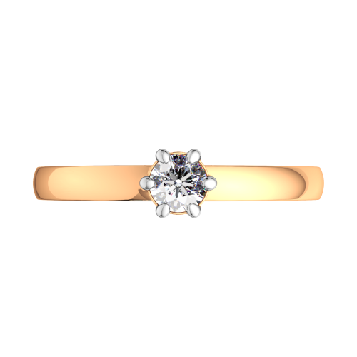 Кольцо помолвочное из розового золота с фианитом 2101197.14K.R.ZZ фото 3