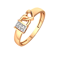 Кольцо из розового золота с фианитом 2101209.14K.R.ZZ