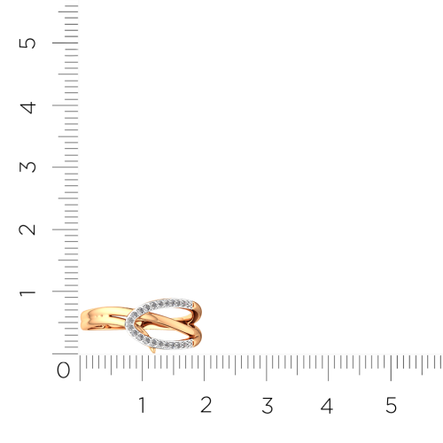 Кольцо из розового золота с фианитом 2101021.9K.R фото 5