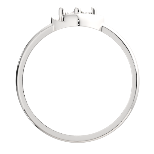 Кольцо из серебра с бриллиантом 02D0018 фото 3