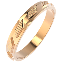 Кольцо обручальное из розового золота 143078.14K.R