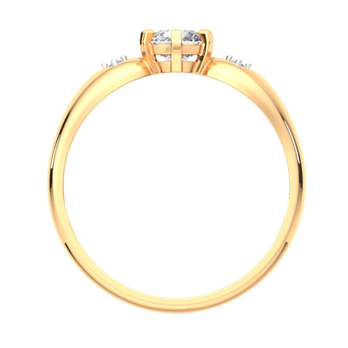 Кольцо из розового золота с фианитом 210662.14K.R фото 3