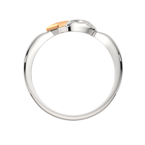 Кольцо из комбинированного серебра 0200279.G14K фото 4