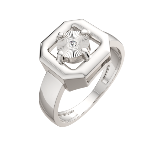 Кольцо из серебра с бриллиантом 02D0079.ZZ фото 2