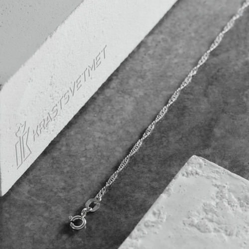 Браслет из серебра (плетение Сингапур) НБ 22-028Ю-3/0,3 фото 2